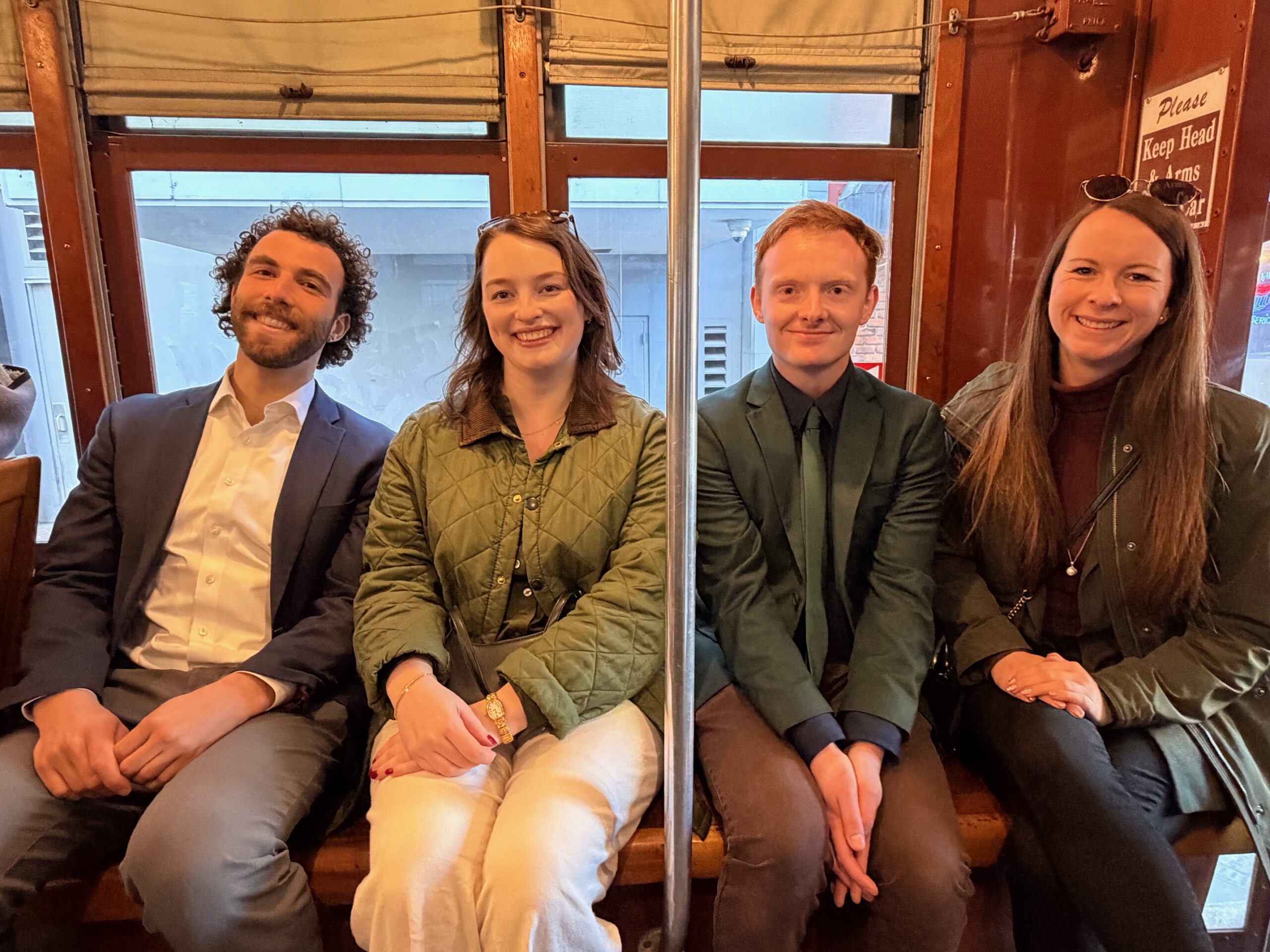 DB Team riding the Streetcar