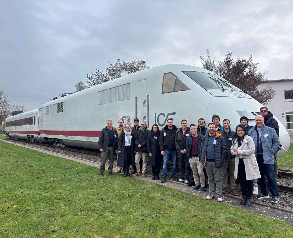 Group photo Leaders Team while visiting DB Systemtechnik