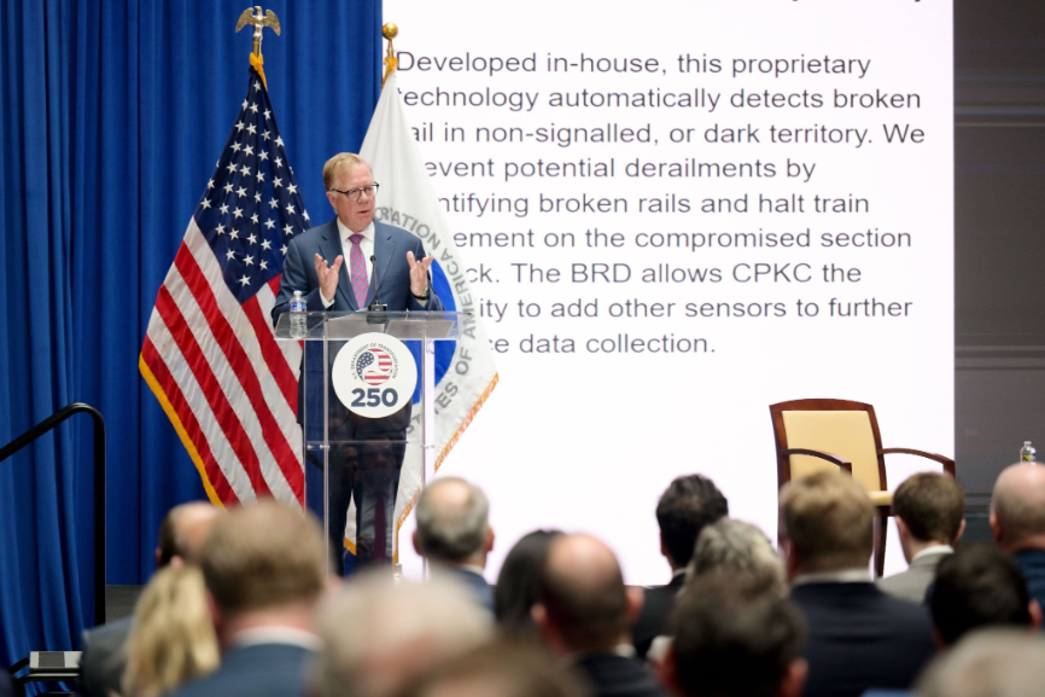 Federal Railroad Administrator David Fink welcomed guests