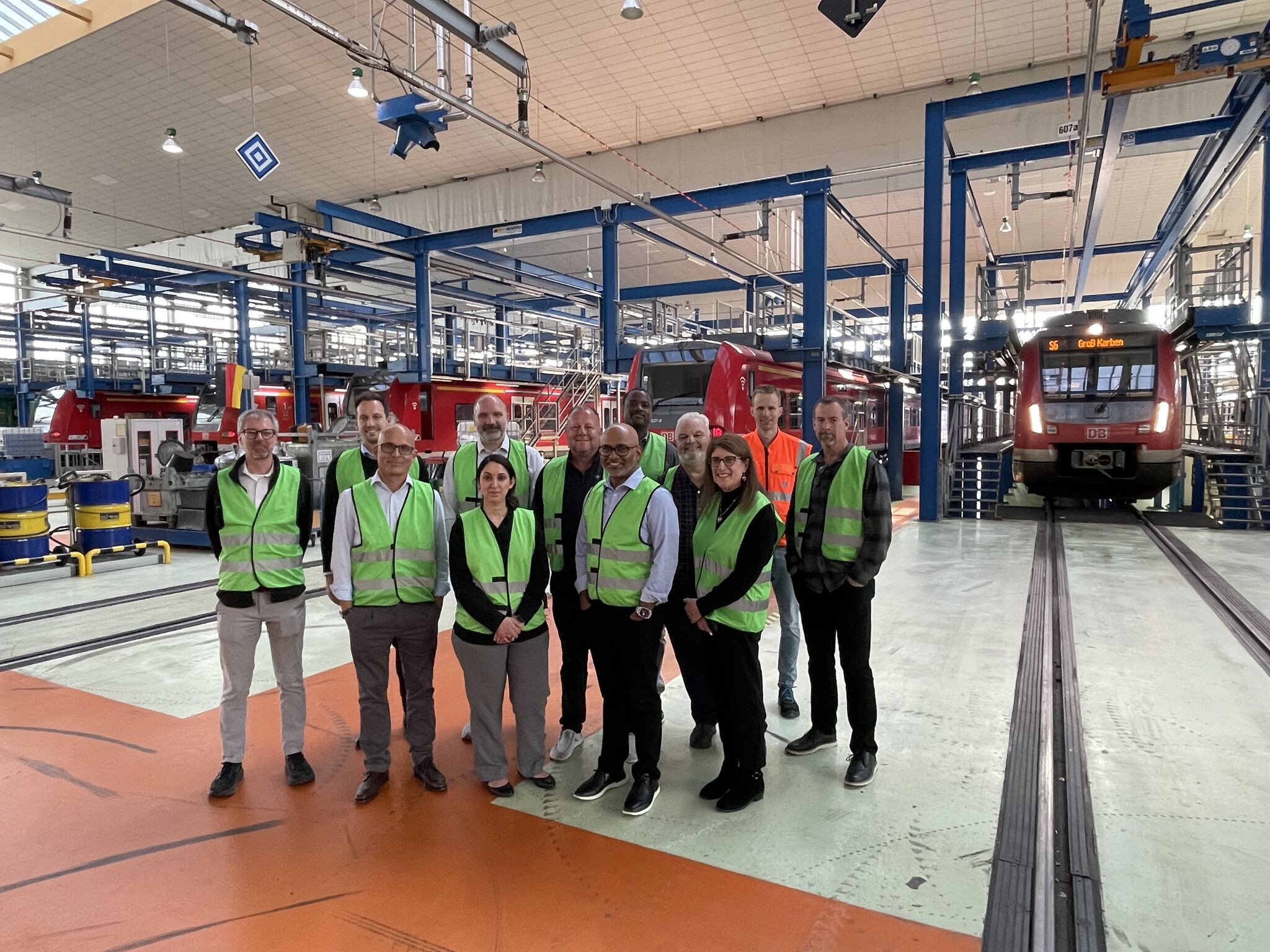 Group photo at maintenance depot Frankfurt